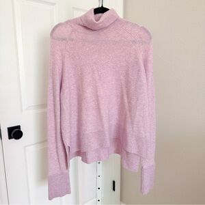 J.Crew Turtleneck Sweater Side Slits Supersoft Yarn‎ Size XL Purple Alpaca Wool